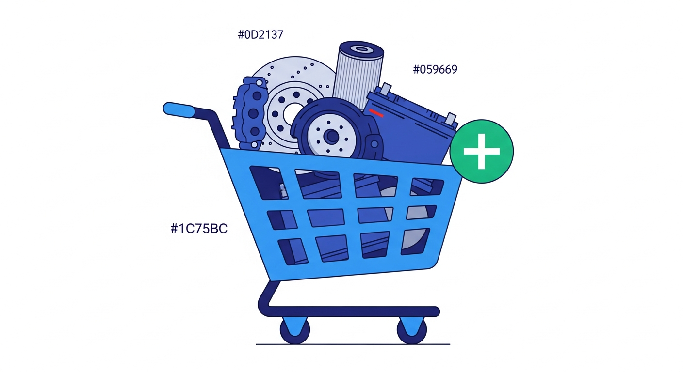 Adding car parts to your shopping basket