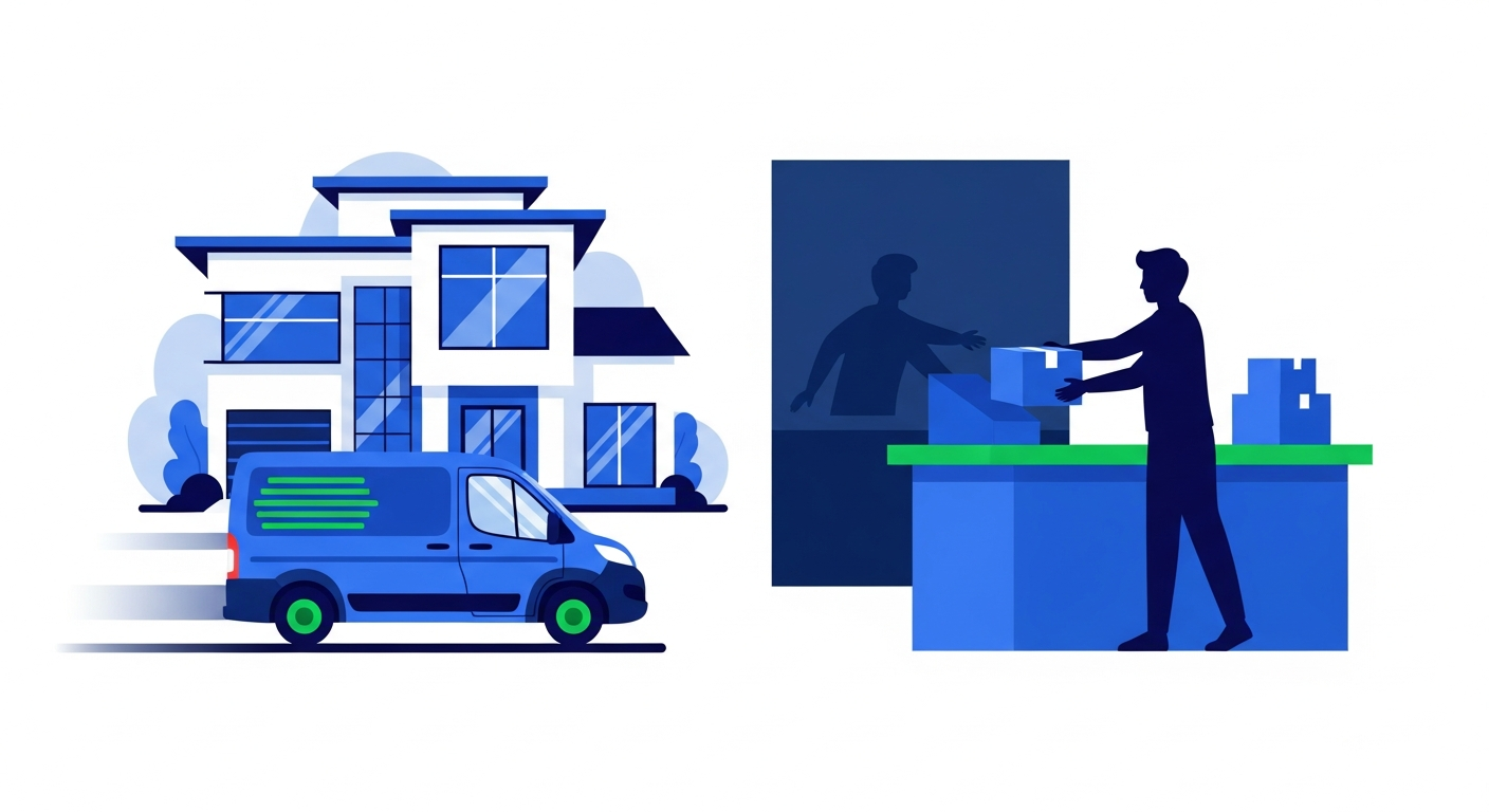 Choose between home delivery and free Click and Collect